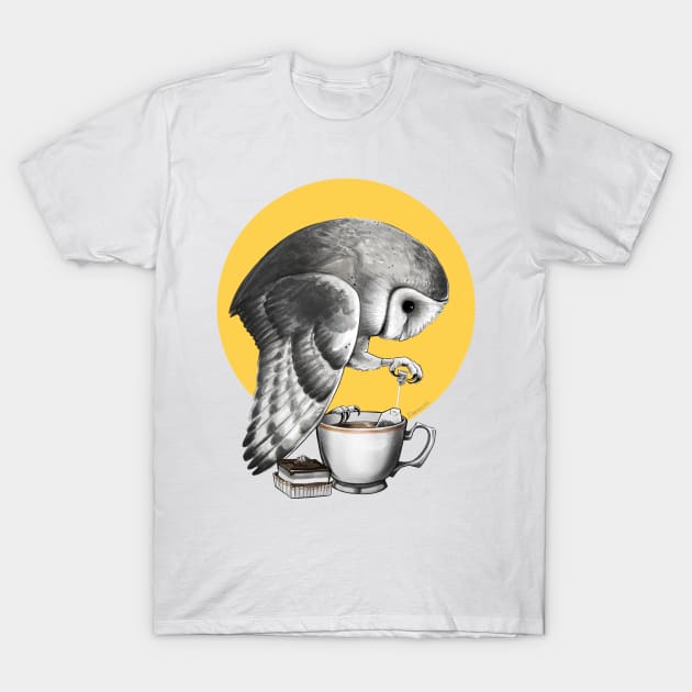 Tea Owl T-Shirt by Sabtastic